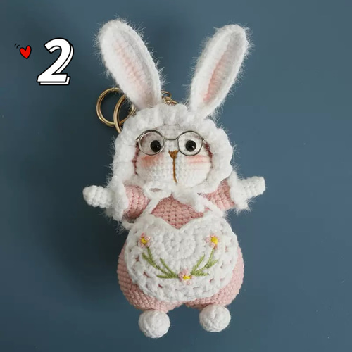 毛糸 手作り 刺繍 編みぐるみ ニット人形 キーホルダー バッグチャーム