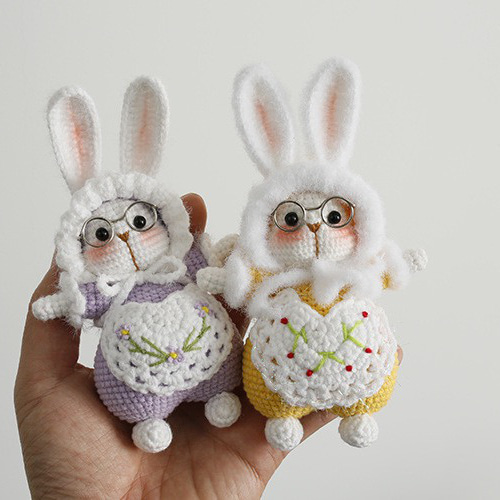 毛糸 手作り 刺繍 編みぐるみ ニット人形 キーホルダー バッグチャーム