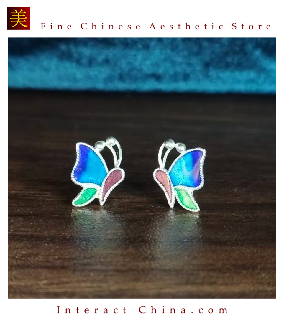 エスニック ハンドメイド 銀細工 透かし シルバー999 銀 フィリグリー エナメル ピアス  レディース 人気#107