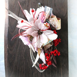 新作 仏花 一対タイプ 存在感のあるクリーン系のダリアと菊とあねもね