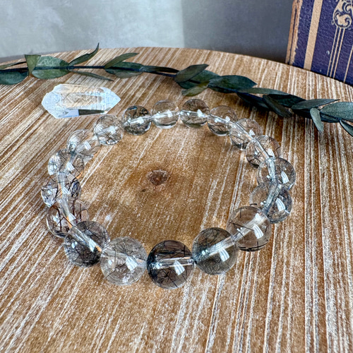 ブラックルチルクォーツブレスレット1339 ブレスレット 円と縁 by