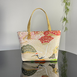 帯リメイクバッグ 桜さくら Mサイズ 和装バッグ 帯バッグ トートバッグ