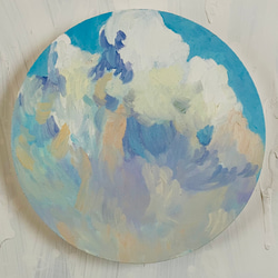 油彩 絵画 『Wild Flowers 2025』｜丸形アートパネル 直径30cm