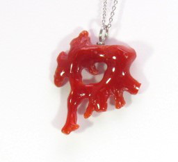 宝石珊瑚　さんご　赤枝　ネックレス・ペンダント　アクセサリ－・ジュエリー　IMG-0928