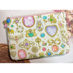 ハンドメイド ユキエモン ムービースタジオ サックス 横長 ミニポーチ