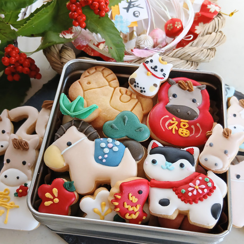 再販『お正月ハンドメイド2026』縁起物※午年・馬のアイシングクッキー