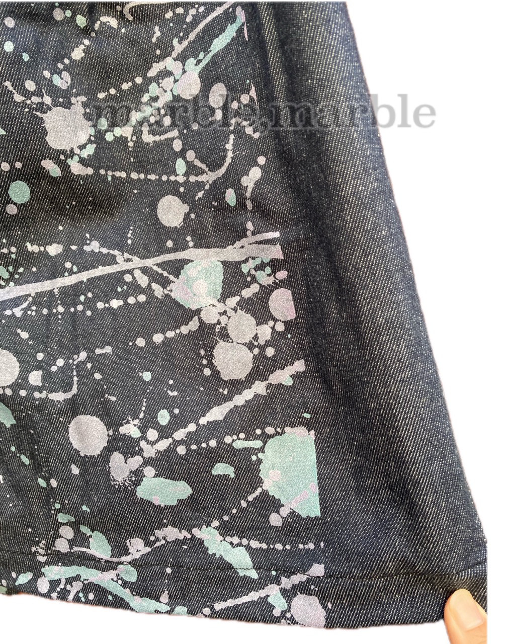 【ゆったりスカート】ペンキ どばっ　大きめスカート　大人スカート　ギャザースカート　ふんわりスカート　ペイント絵の具