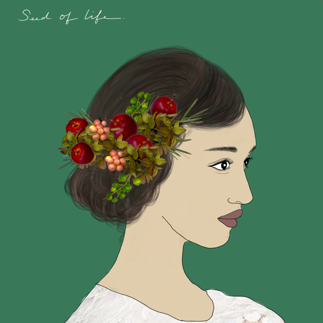 ❁Head Dress❁赤りんごのヘッドドレス【71116】　アーティシャルフラワー/プリザーブドフラワー