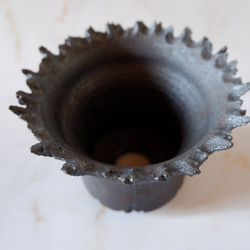 4.5号窯変黒炎鉢333　塊根植物　多肉植物　アガベ　盆栽　植木鉢　作家鉢　沖縄 4枚目の画像