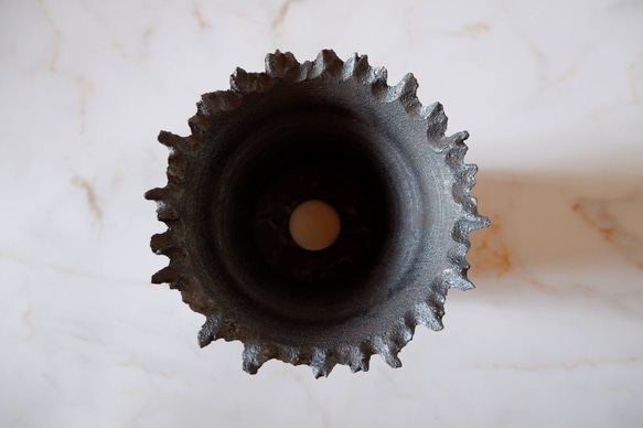 4.5号窯変黒炎鉢333　塊根植物　多肉植物　アガベ　盆栽　植木鉢　作家鉢　沖縄 5枚目の画像