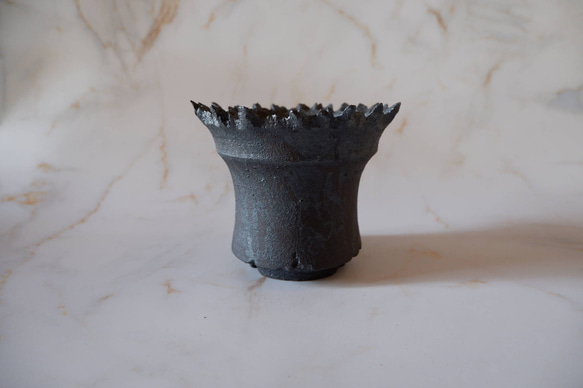 4.5号窯変黒炎鉢333　塊根植物　多肉植物　アガベ　盆栽　植木鉢　作家鉢　沖縄 3枚目の画像