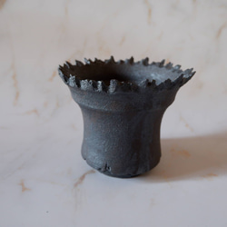 4.5号窯変黒炎鉢333　塊根植物　多肉植物　アガベ　盆栽　植木鉢　作家鉢　沖縄 1枚目の画像