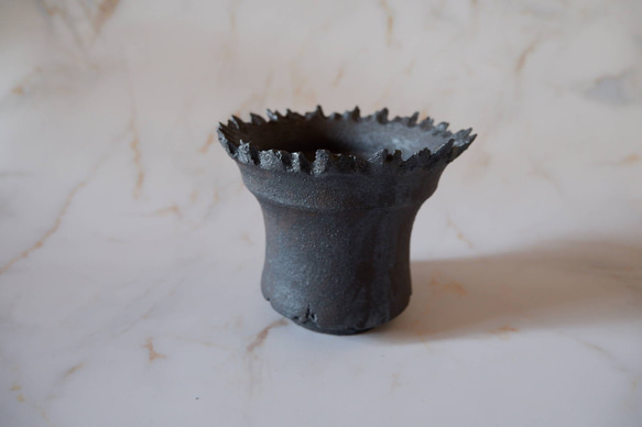 4.5号窯変黒炎鉢333　塊根植物　多肉植物　アガベ　盆栽　植木鉢　作家鉢　沖縄 1枚目の画像