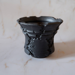 5号流紋黒鉢335　塊根植物　多肉植物　アガベ　盆栽　植木鉢　作家鉢　沖縄 1枚目の画像