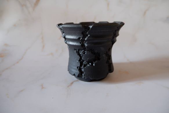 5号流紋黒鉢335　塊根植物　多肉植物　アガベ　盆栽　植木鉢　作家鉢　沖縄 3枚目の画像