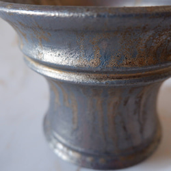 5.5号燻し金彩鉢336　塊根植物　多肉植物　アガベ　盆栽　植木鉢　作家鉢　鉢皿　沖縄 2枚目の画像