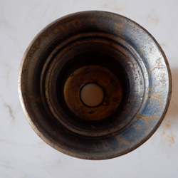 5.5号燻し金彩鉢336　塊根植物　多肉植物　アガベ　盆栽　植木鉢　作家鉢　鉢皿　沖縄 5枚目の画像