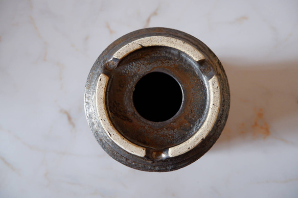 5.5号燻し金彩鉢336　塊根植物　多肉植物　アガベ　盆栽　植木鉢　作家鉢　鉢皿　沖縄 7枚目の画像