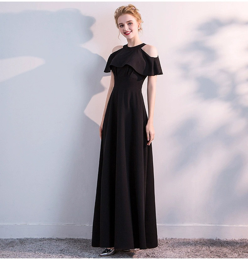 高級感 黒 赤 パーティードレス シンプル 優雅 演奏会 発表会 誕生日 パーティー 前撮り HL734