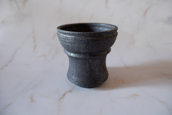 4号窯変黒鉢R337　塊根植物　多肉植物　アガベ　盆栽　植木鉢　作家鉢　沖縄 1枚目の画像