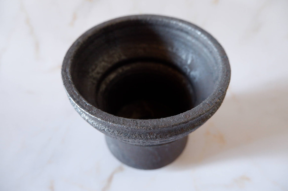 4号窯変黒鉢R337　塊根植物　多肉植物　アガベ　盆栽　植木鉢　作家鉢　沖縄 4枚目の画像