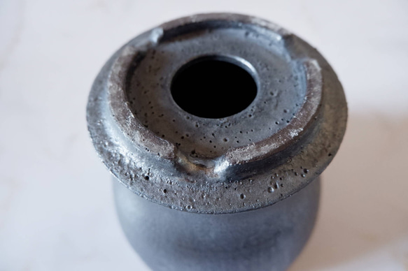 5号鉄砂黒鉢338　塊根植物　多肉植物　アガベ　盆栽　植木鉢　作家鉢　鉢皿　沖縄 6枚目の画像