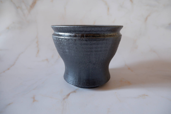 5号鉄砂黒鉢338　塊根植物　多肉植物　アガベ　盆栽　植木鉢　作家鉢　鉢皿　沖縄 3枚目の画像