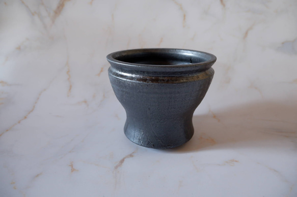 5号鉄砂黒鉢338　塊根植物　多肉植物　アガベ　盆栽　植木鉢　作家鉢　鉢皿　沖縄 1枚目の画像
