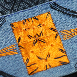 アンティーク刺繍布｜ミャオ族（苗族）伝統手仕事・平刺繍・植物文様