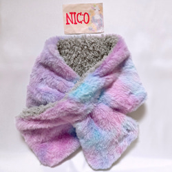 マフラー　ゆめかわいい ゆめかわピンクマフラーB マフラー NICO 通販 18570647｜Creema(クリーマ)