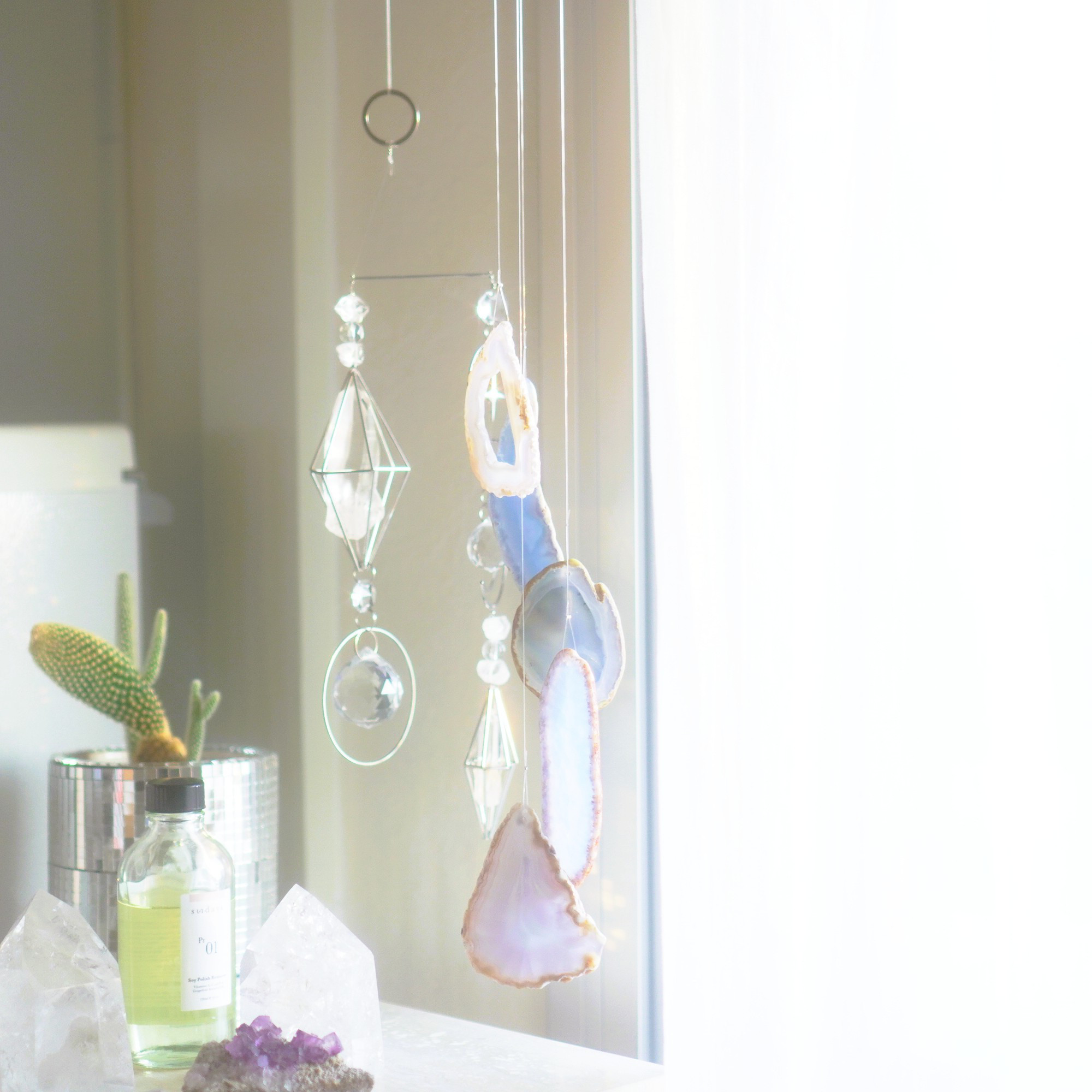 アゲートヒーリングチャイム - Mercury / メノウ 瑪瑙 ウィンドチャイム 天然石風鈴