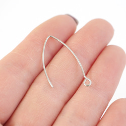 ese162-2 [10只裝] 開口環的鉤式耳環，線徑：約0.8毫米，總長度：約30毫米，醫用級不鏽鋼，31號 第3張的照片