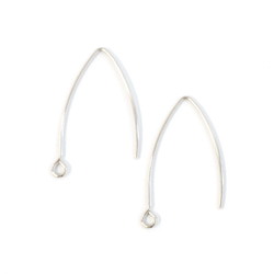 ese162-2 [10只裝] 開口環的鉤式耳環，線徑：約0.8毫米，總長度：約30毫米，醫用級不鏽鋼，31號 第2張的照片