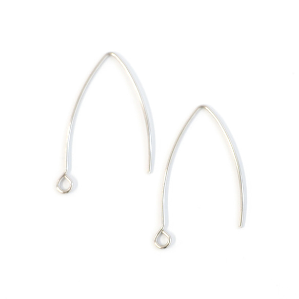 ese162-2 [10只裝] 開口環的鉤式耳環，線徑：約0.8毫米，總長度：約30毫米，醫用級不鏽鋼，31號 第2張的照片