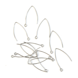 ese162-2 [10只裝] 開口環的鉤式耳環，線徑：約0.8毫米，總長度：約30毫米，醫用級不鏽鋼，31號 第4張的照片