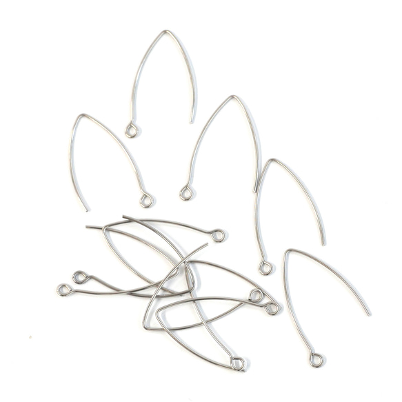 ese162-2 [10只裝] 開口環的鉤式耳環，線徑：約0.8毫米，總長度：約30毫米，醫用級不鏽鋼，31號 第4張的照片