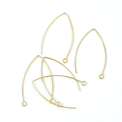 ese162-2 [10只裝] 18K金鉤式耳環，316L材質，線徑約0.8毫米，總長度約30毫米，有開口/閉合環 第2張的照片