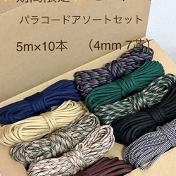 高品質 パラコード 4mm 7芯 6m 2本セット バックル付き 首輪 柄ピンク