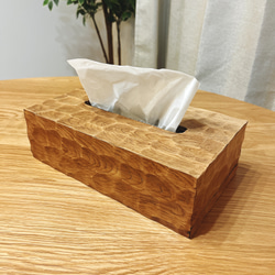 名栗加工 × オスモ仕上げ オーク材ティッシュケース ティッシュケース