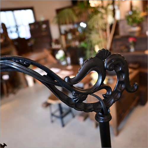 1点モノ アンティーク フロアランプ フリルガラスシェード 昭和レトロ