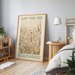 アートポスター 野花 ベージュ 北欧風 ボタニカル ナチュラル 癒し シンプルモダン おしゃれ 9枚目の画像