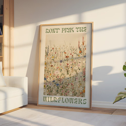 アートポスター 野花 ベージュ 北欧風 ボタニカル ナチュラル 癒し シンプルモダン おしゃれ 17枚目の画像