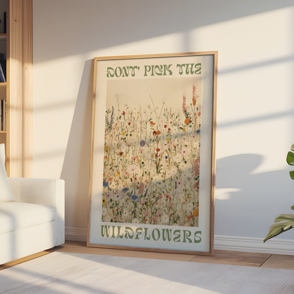 アートポスター 野花 ベージュ 北欧風 ボタニカル ナチュラル 癒し シンプルモダン おしゃれ 17枚目の画像
