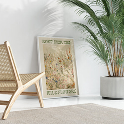 アートポスター 野花 ベージュ 北欧風 ボタニカル ナチュラル 癒し シンプルモダン おしゃれ 7枚目の画像