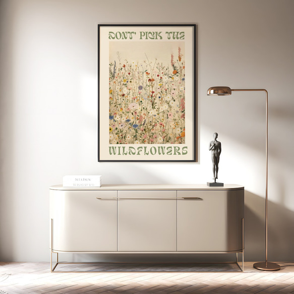 アートポスター 野花 ベージュ 北欧風 ボタニカル ナチュラル 癒し シンプルモダン おしゃれ 14枚目の画像