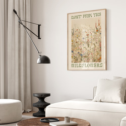 アートポスター 野花 ベージュ 北欧風 ボタニカル ナチュラル 癒し シンプルモダン おしゃれ 4枚目の画像