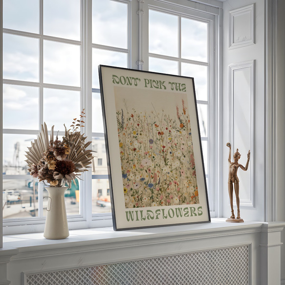 アートポスター 野花 ベージュ 北欧風 ボタニカル ナチュラル 癒し シンプルモダン おしゃれ 15枚目の画像