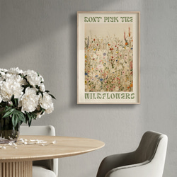 アートポスター 野花 ベージュ 北欧風 ボタニカル ナチュラル 癒し シンプルモダン おしゃれ 5枚目の画像