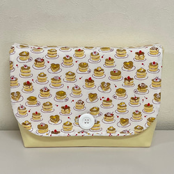 大きめのお弁当袋、お弁当入れ、お弁当袋 ボタンタイプ　　#2273-1 1枚目の画像