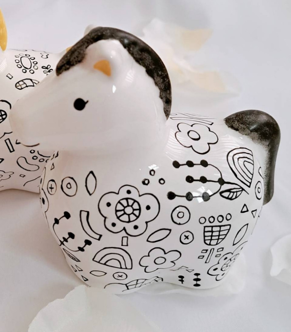 干支 置物 お正月 午 2026年 ポーセラーツ お正月飾り 新年